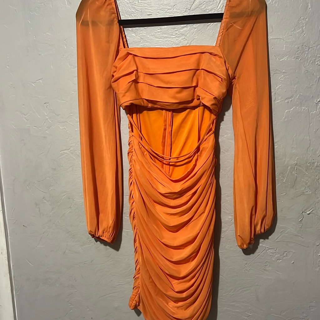 Hello Molly Dress Orange Size Small Us 4